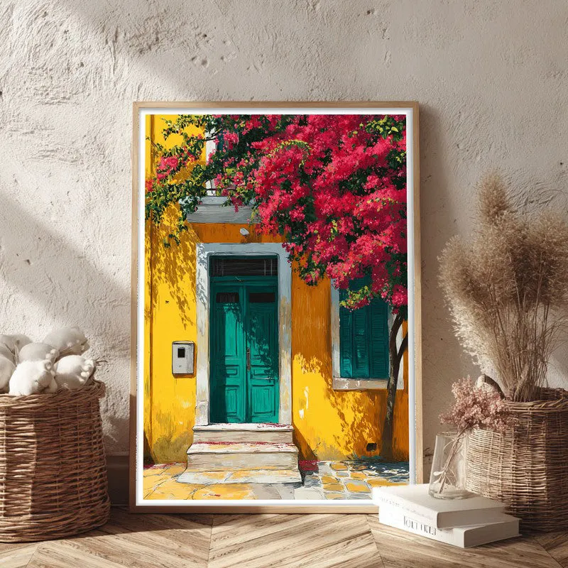 Garden Escape Canvas Wall Painting - Brown Frame media 3