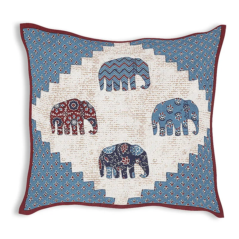 Anaahitha Ethnic Cotton Diwan Set (Blue) - Six Piece Set media 4