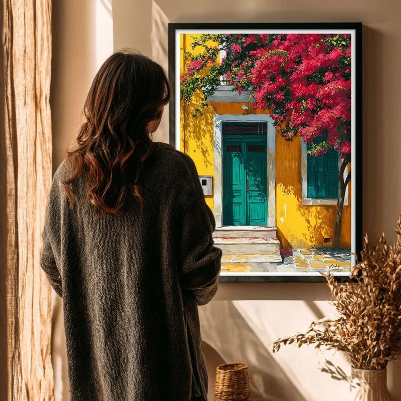 Garden Escape Canvas Wall Painting - Black Frame media 4