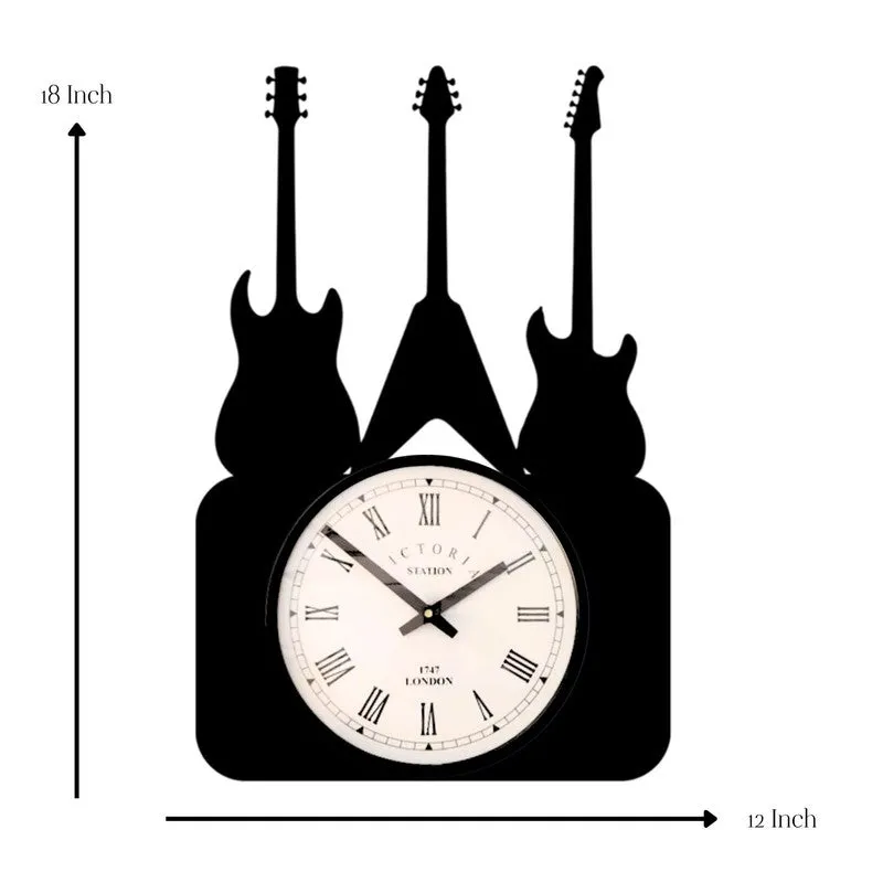 Melodytune Steel Analog Wall Clock - Black media 7