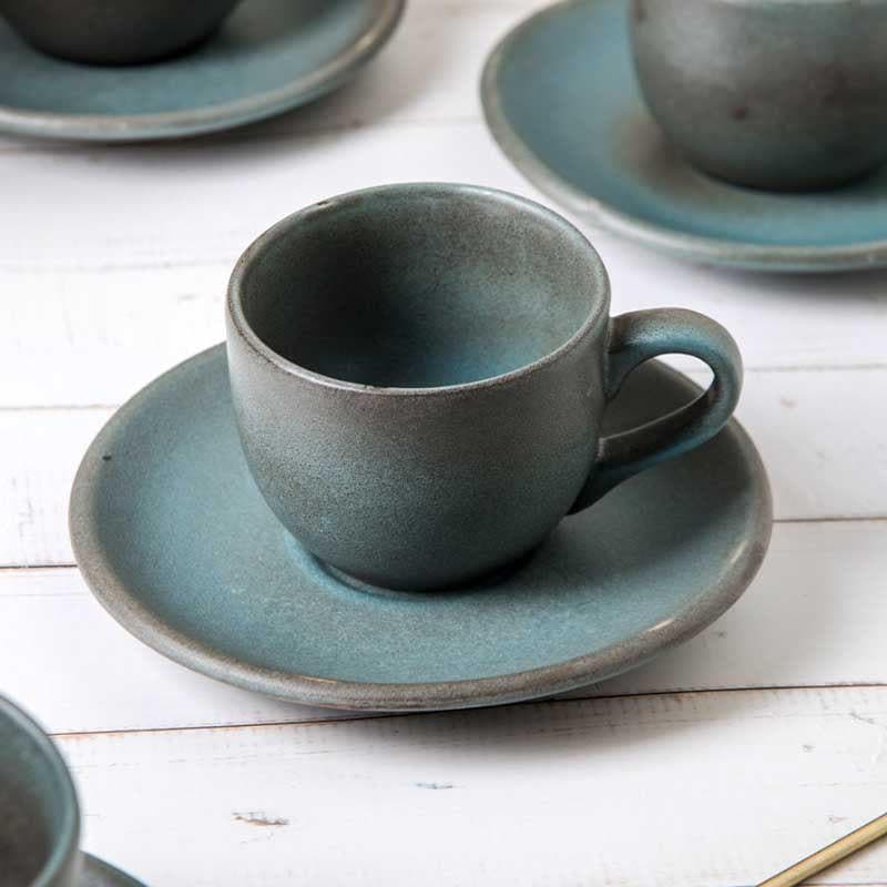 Indigo Terrain Cup & Saucers - Set Of Two media 4