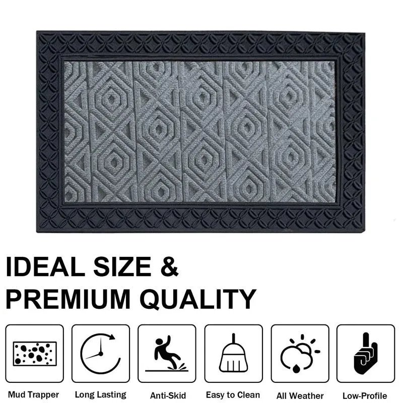 Coire Hexa Coir Door Mats - Light Grey media 6