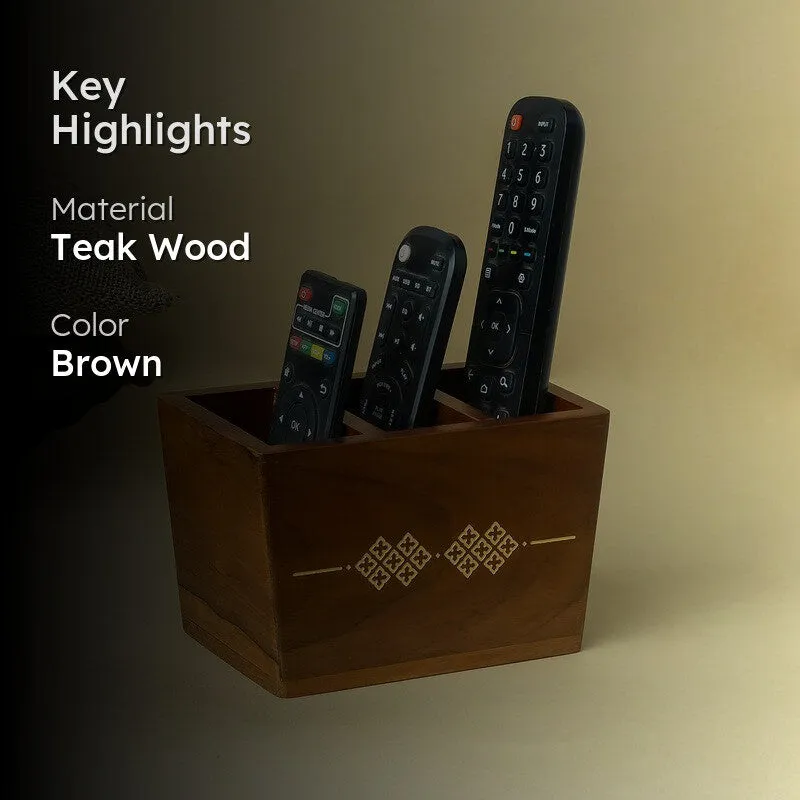 Nova Luxe Wood Desk Organiser - Brown media 2