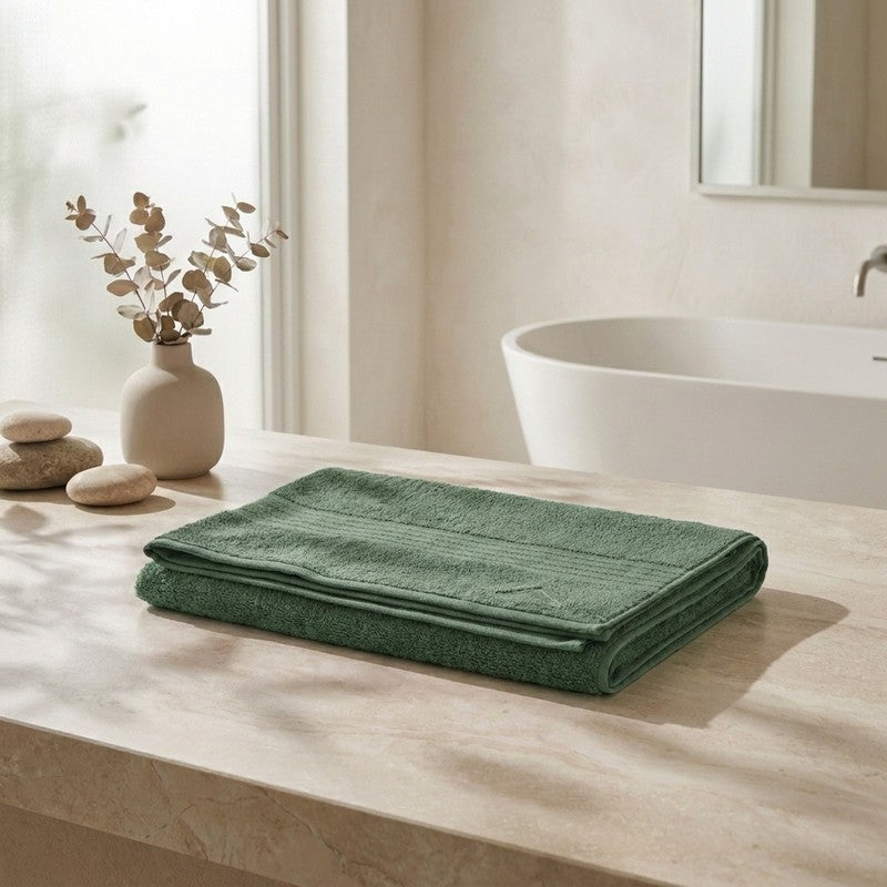 Monte Carlo Dry Nest Pure Cotton Bath Towel - Green - 90 x 180 cms