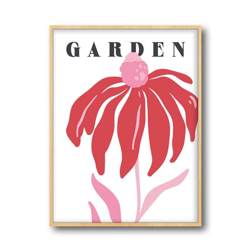 Blossom Garden Archival Canvas Wall Art - Natural Brown Frame media 5