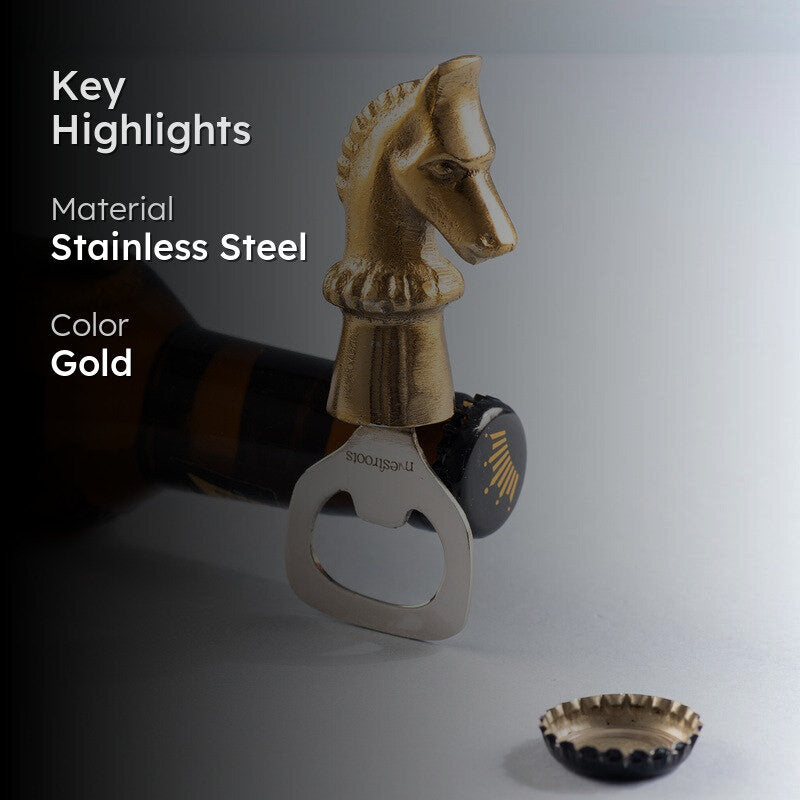 Hoof & Pop Stainless Steel Bottle Opener - Gold media 2
