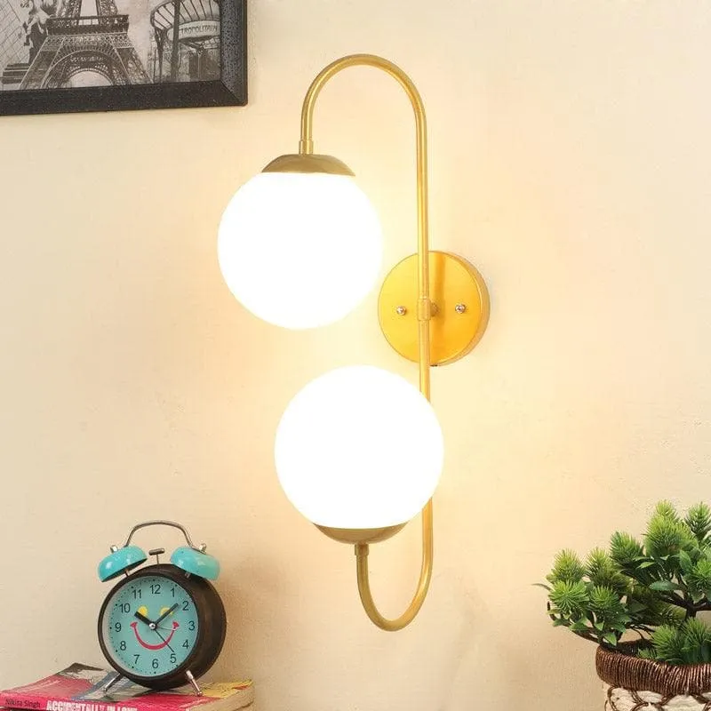 Double Dolly Moon LED Glass & Metal Wall Lamp media 1