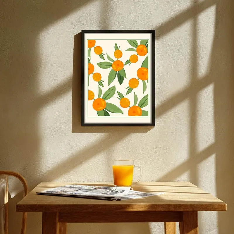 Citrus Aura Archival Canvas Wall Art - Black media 1