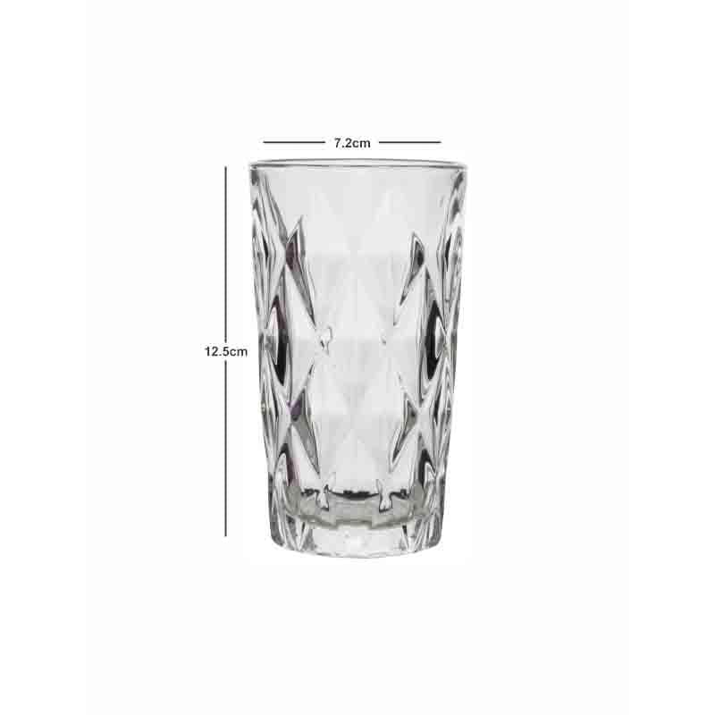 Matio Glass Tumbler (Tall) (260 ml ) - Set of Six image 6