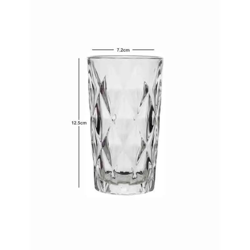 Matio Glass Tumbler (Tall) (260 ml ) - Set of Six media 6