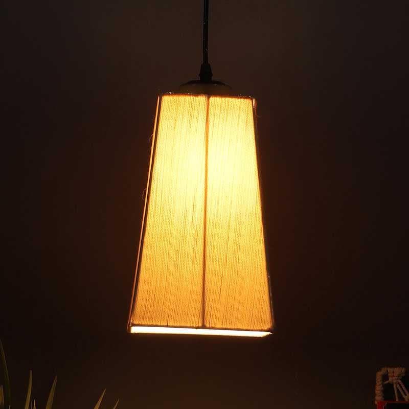 WarmGlow Trapeze  Fabric Ceiling Lamp - White media 3