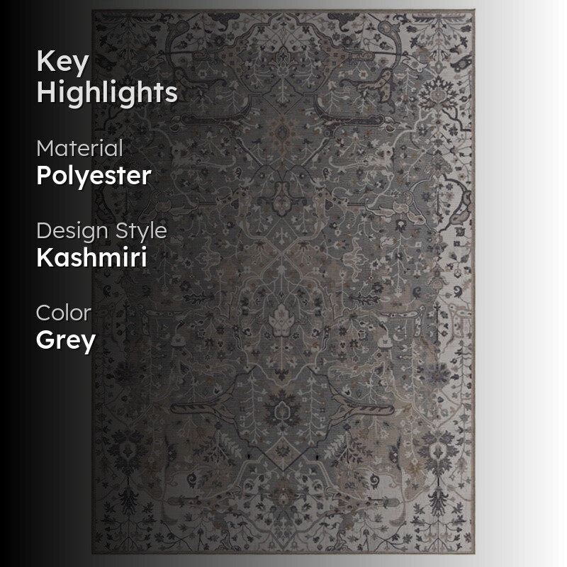 Ruba Ethnic Carpet - Grey media 2