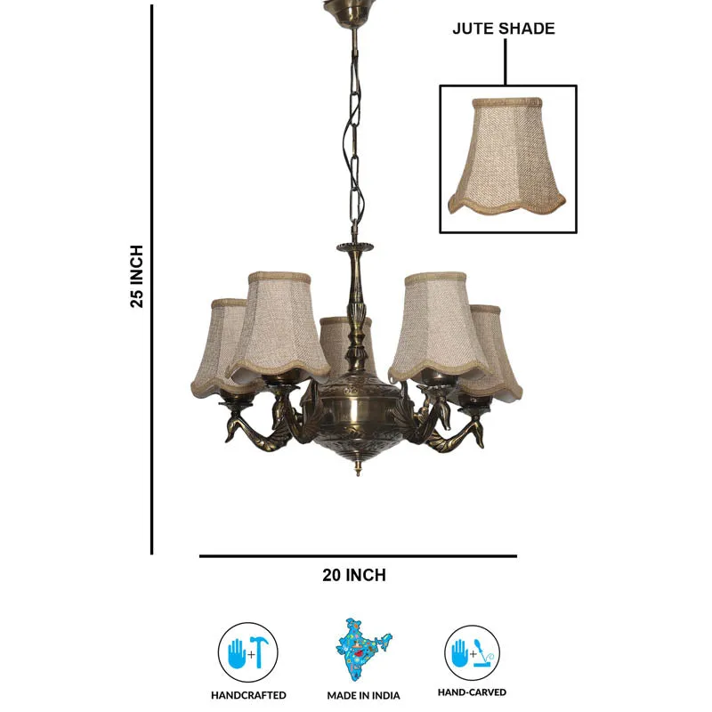 Mrnala Conical Golden Antique Ceiling Lamp media 6