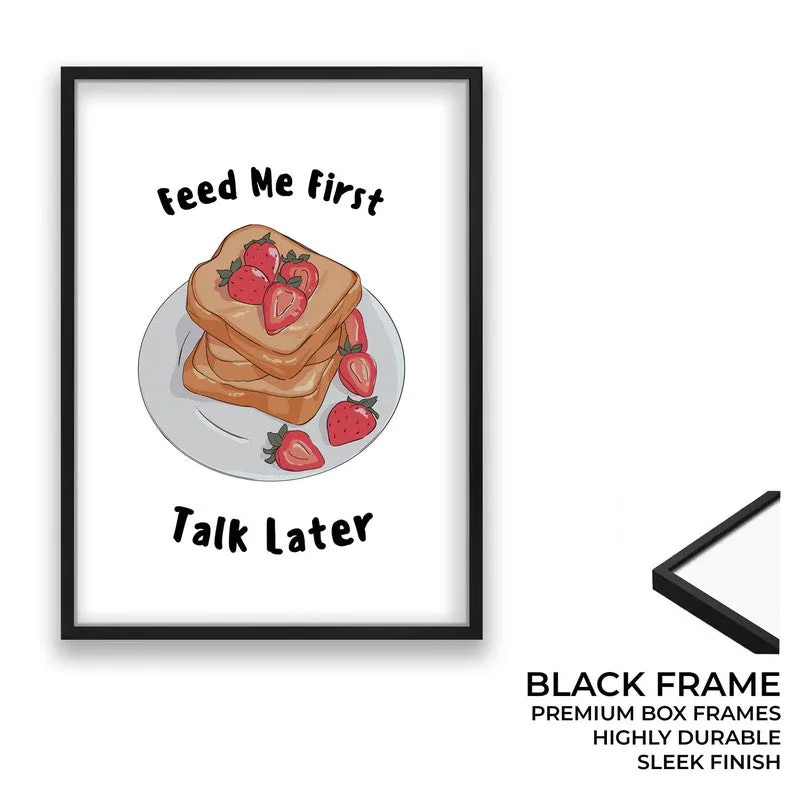 QuotedSandwitch Archival Canvas Wall Art - Black media 8