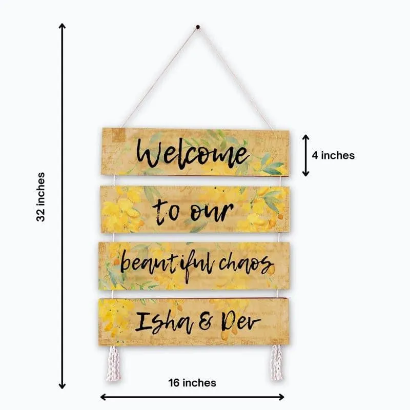 Welcome Home Handpainted Canvas Wall Hanging media 4