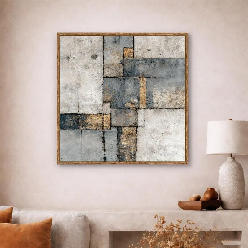 Abstract Layers Canvas Wall Art With Frame media 4