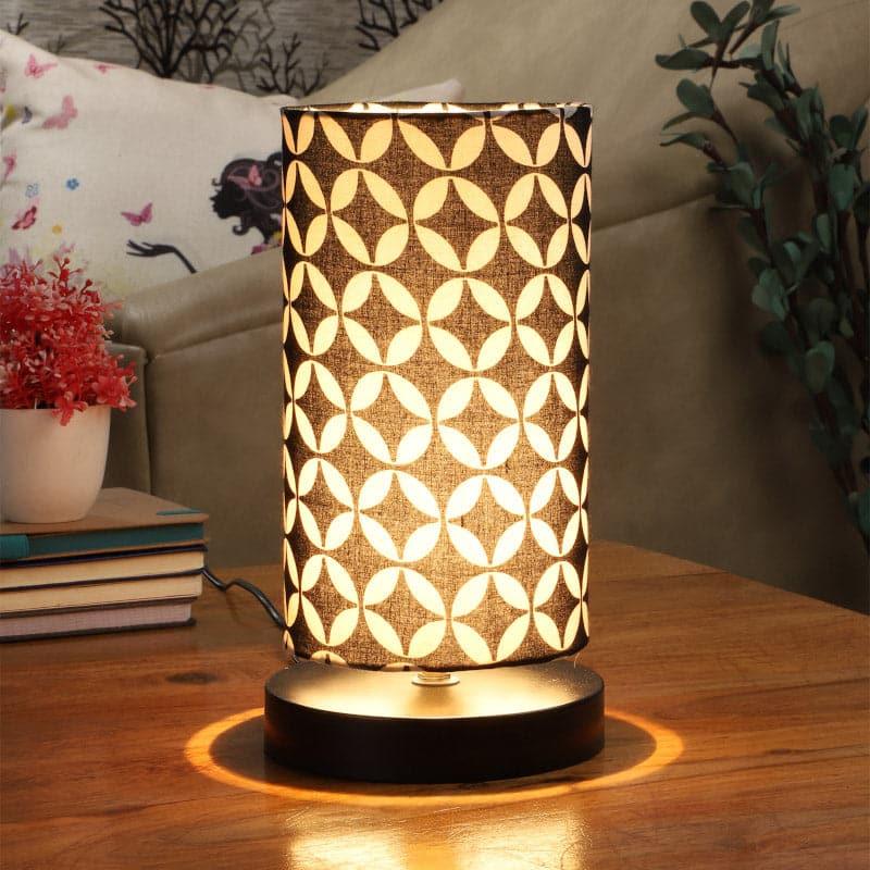 Tatania Torine Fabric Table Lamp - Black,White
