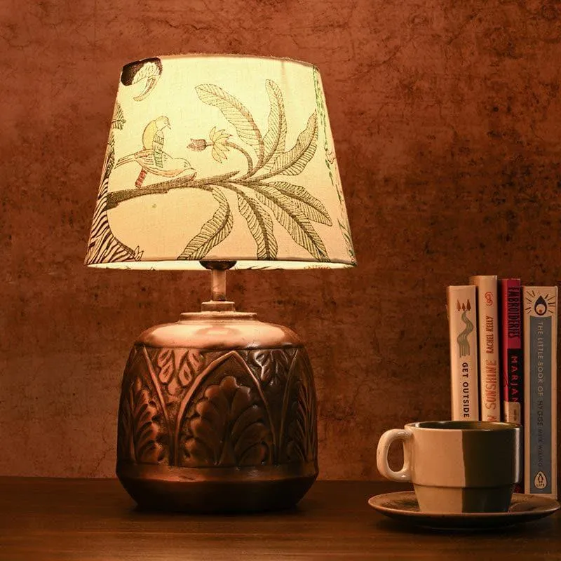 Fiza Etched Fabric Table Lamp - Multicolor media 1