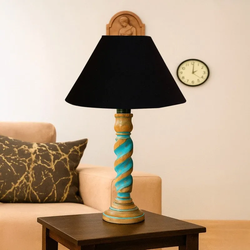 Elara Muse Wooden Table Lamp - Black media 4