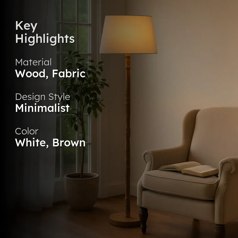 Elfin Neo Wooden Floor Lamp - White media 2