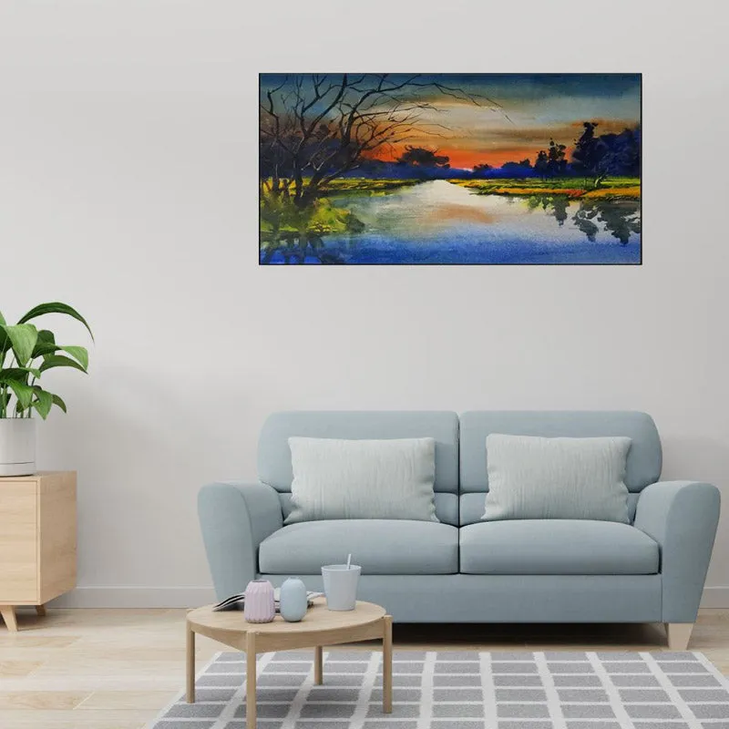 Nova Tranquil Lake Canvas Wall Painting media 1