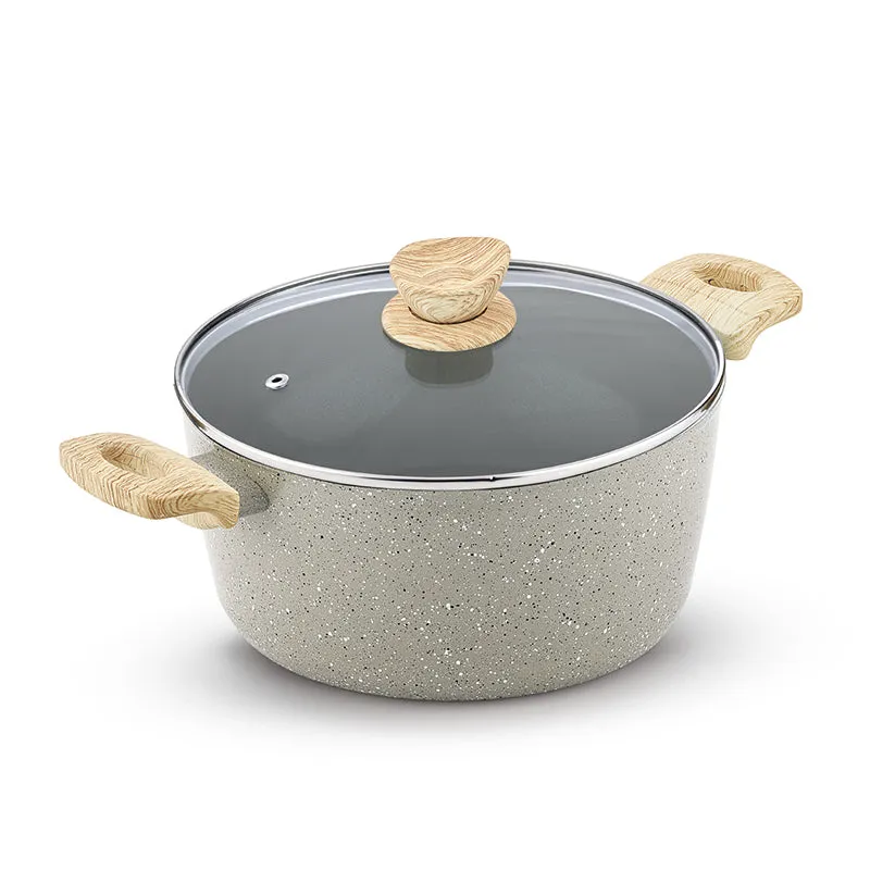 Bergner Ever Glide Induction Safe Non-Stick Cooking Pot With Lid - 4500 mL/24 cm media 3