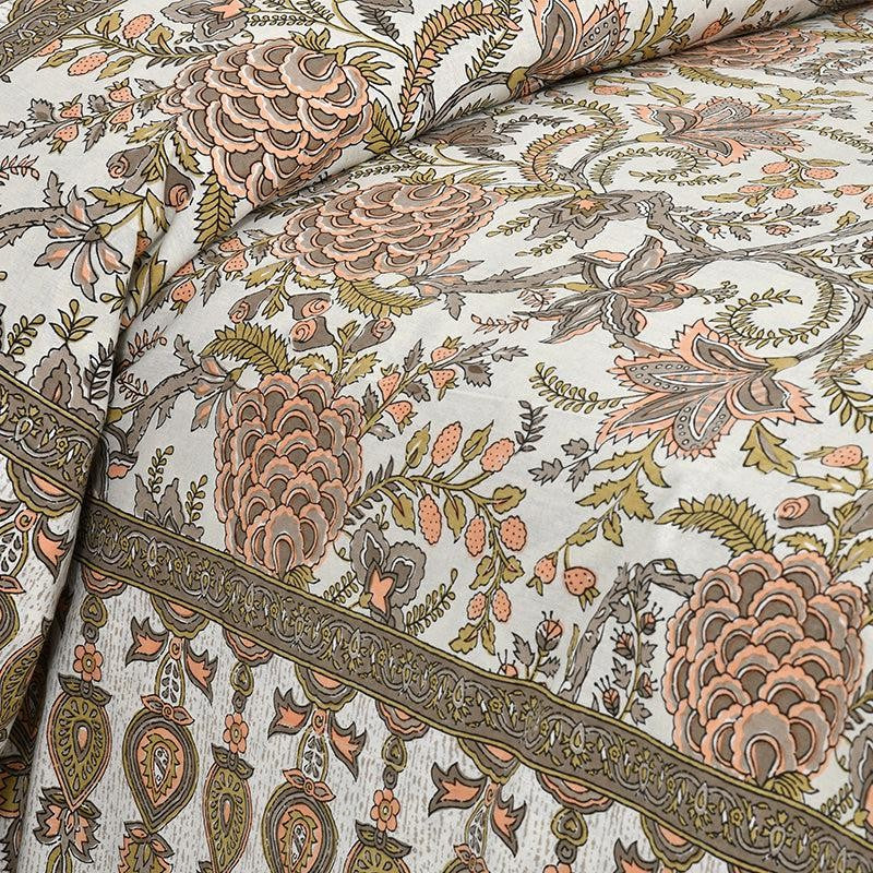 Dupiyaa Printed Cotton Bedsheet (White) - 160 TC media 3