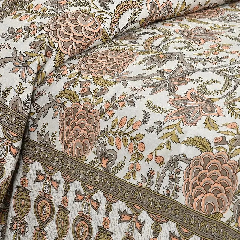 Dupiyaa Printed Cotton Bedsheet (White) - 160 TC media 3