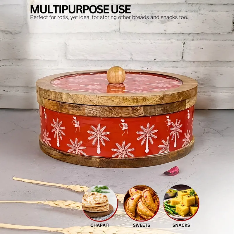 Rasva III Wood Roti Box - Red media 5