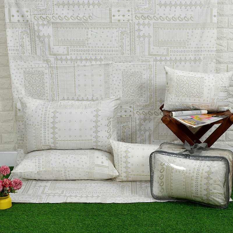 Mathieu Cotton Bedding Set (Beige/210 TC) - Five Piece Set media 5