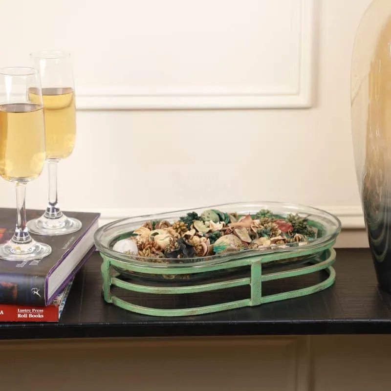 Bella Turquoise Decorative Plate With Stand media 1