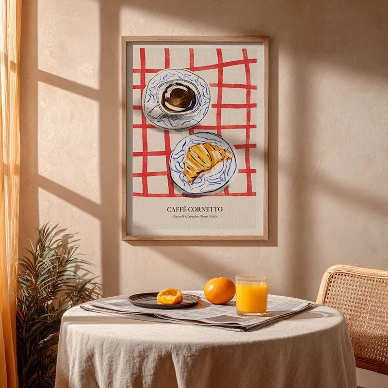 CroissantTable Archival Canvas Wall Art - Brown media 4