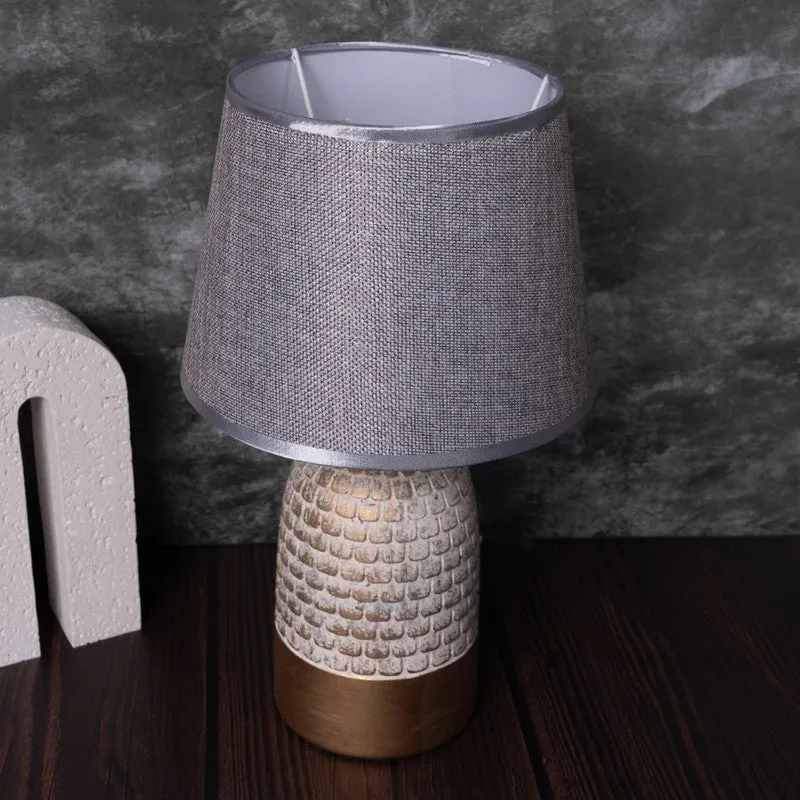 AarviDecor Hamilton Decorative Fabric Table Lamp - Grey media 6