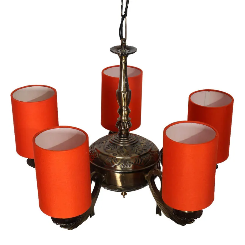 Sunup Cylindrical Golden Antique Ceiling Lamp media 3