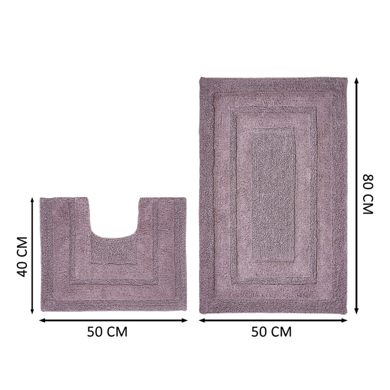 Aqualoom Anti skid Bath Mat (Purple) - Set Of Two media 11