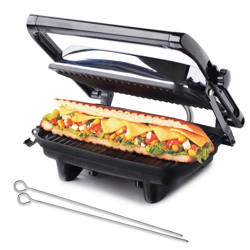Hamilton Beach Panini Maker with Skewers - 1400 W media 1