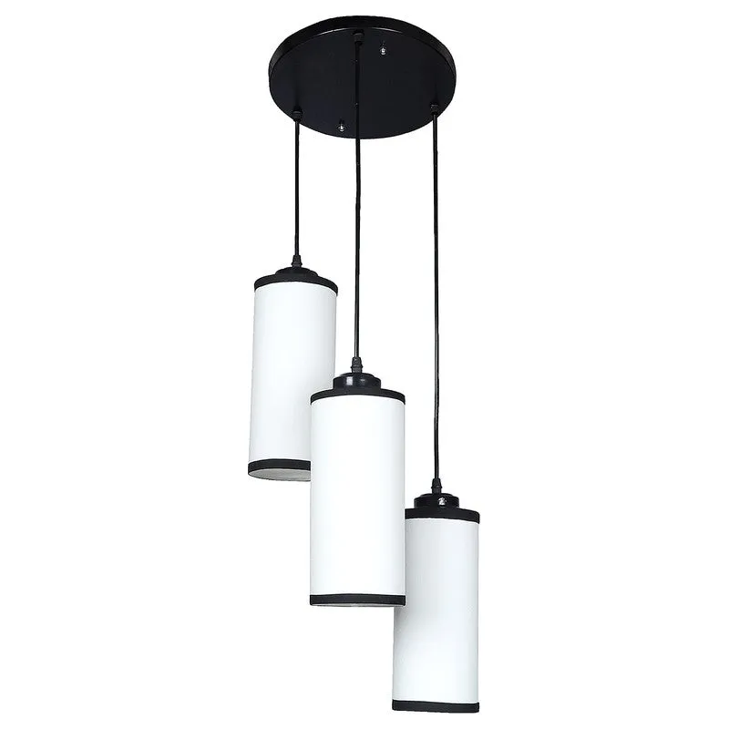 Glowspire Triple Metal Ceiling Lamp - White & Black media 4