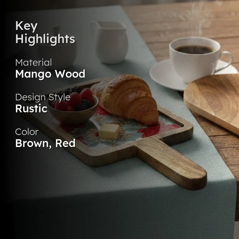 Auralith Mango Wood Serving Platter media 2