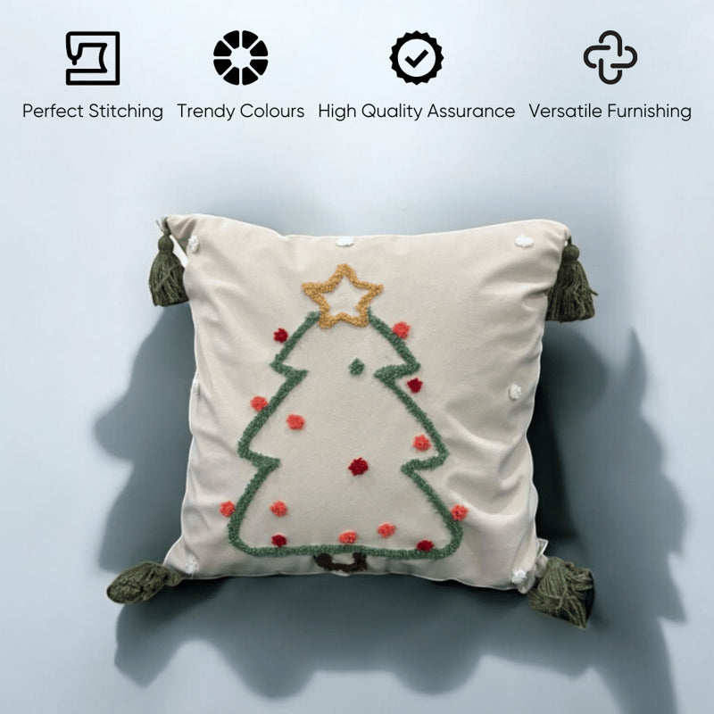 Sassy Spruce Velvet Christmas Cushion Cover media 7
