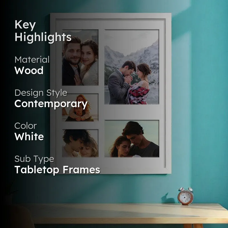 Souvenir Collage Photo Frame - White media 2