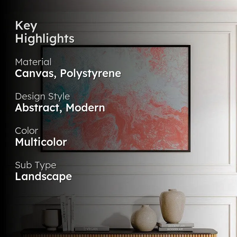 Contemporary Fluid Canvas Wall Painting - Black Frame media 2