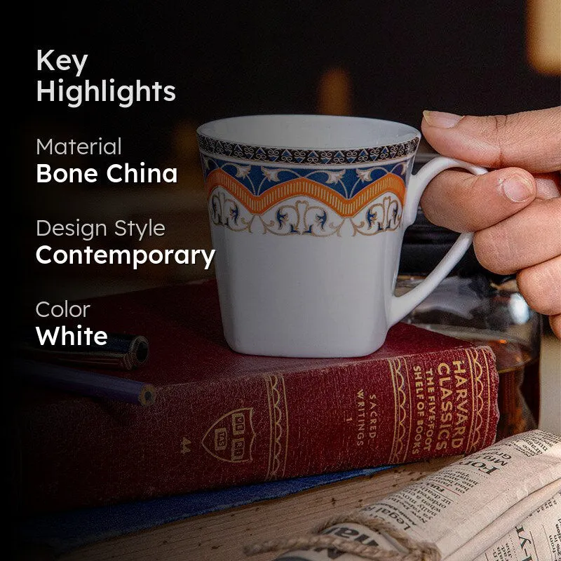 Sonaki Ledo Ethnic Bone China Tea Cup (180 mL Each) - Set Of Six media 2