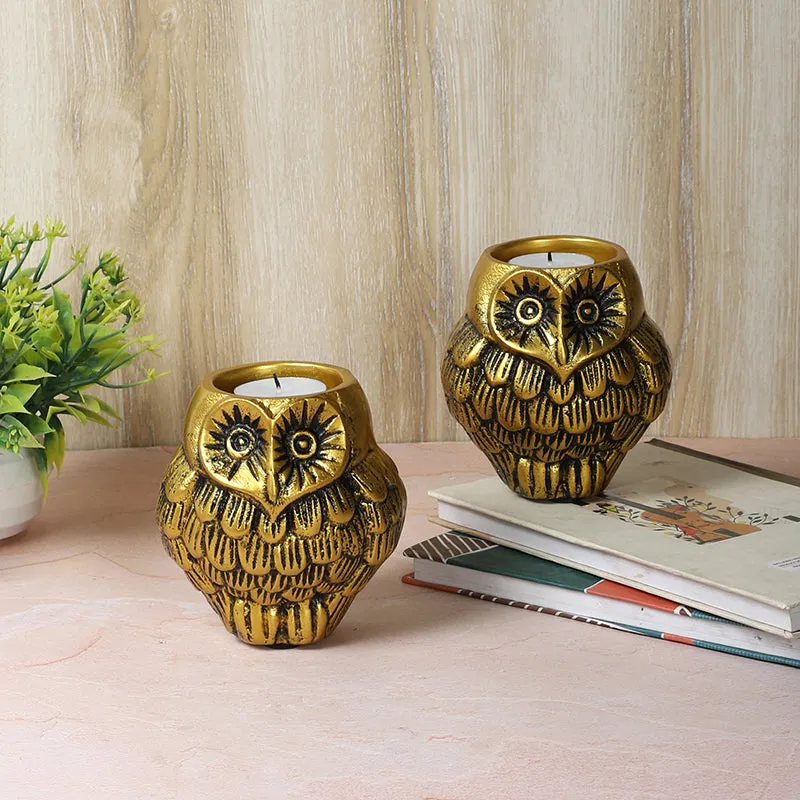 Hoot & Flame Tea Light Holder - Set Of Two media 6