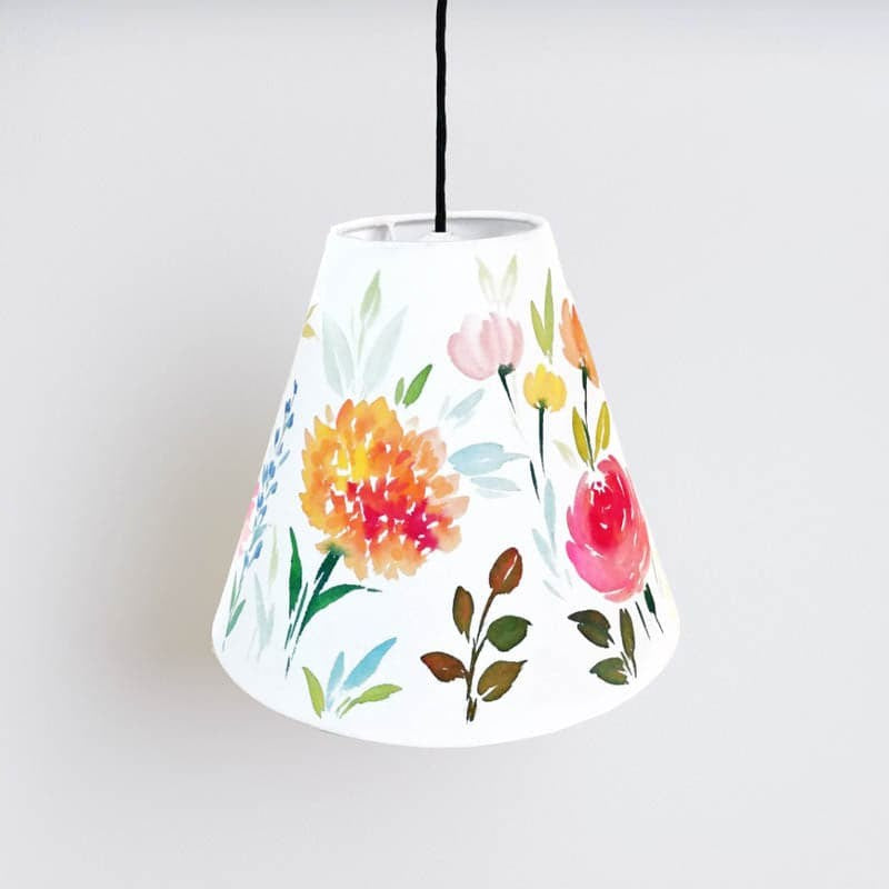 Blossom Dance Handpainted Fabric Ceiling Lamp image 4
