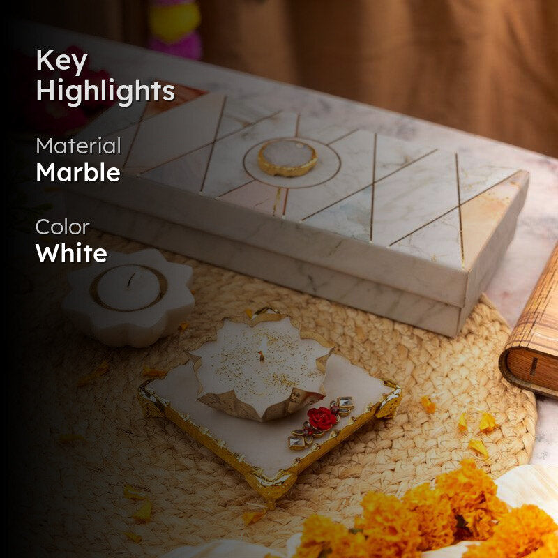 Athviya Marble Gift Box - White media 2