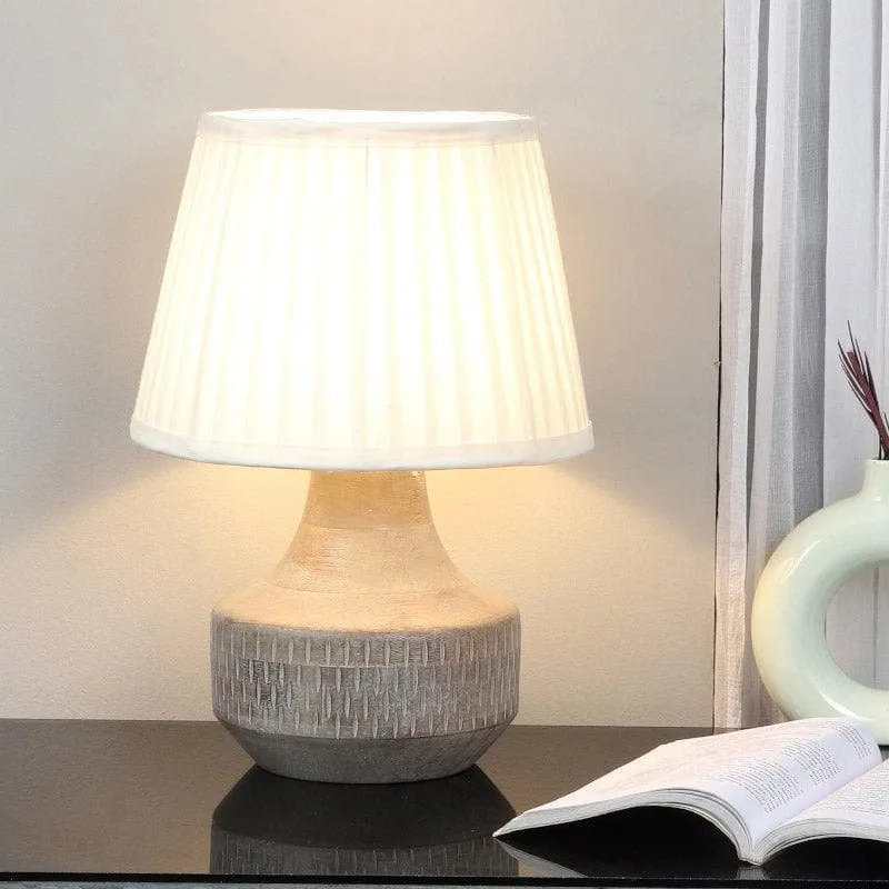 Vesara Martha Fabric Table Lamp - White media 1