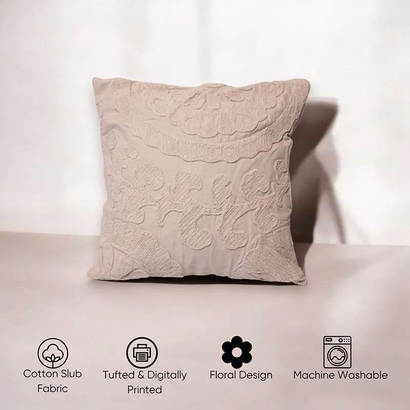 Plush Curves Tufted Cushion Cover - Ivory media 3