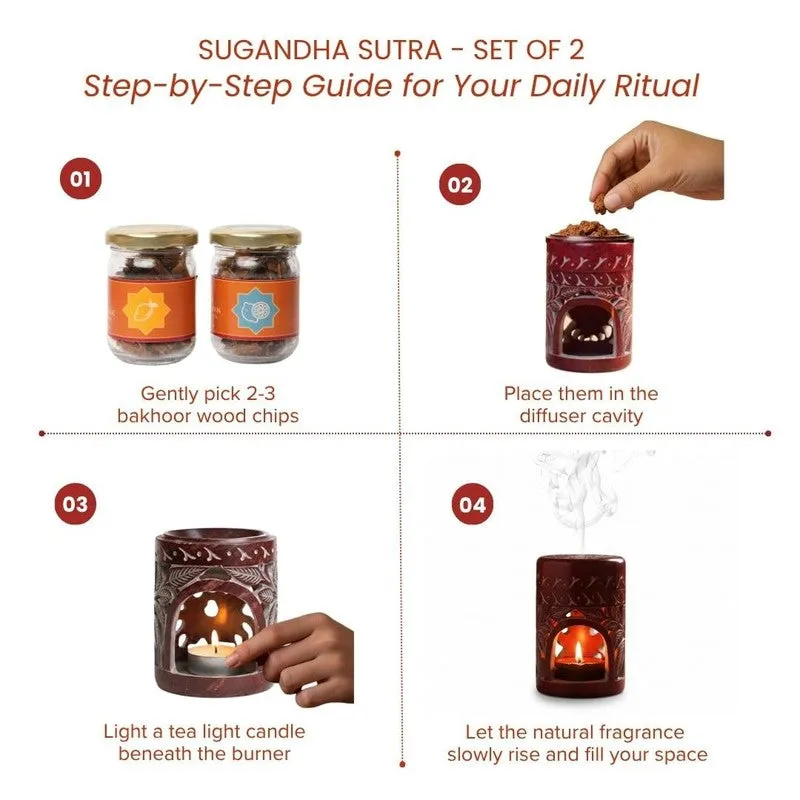 Divine Aura Fragrance Diffuser (Red) - Set Of Three media 4