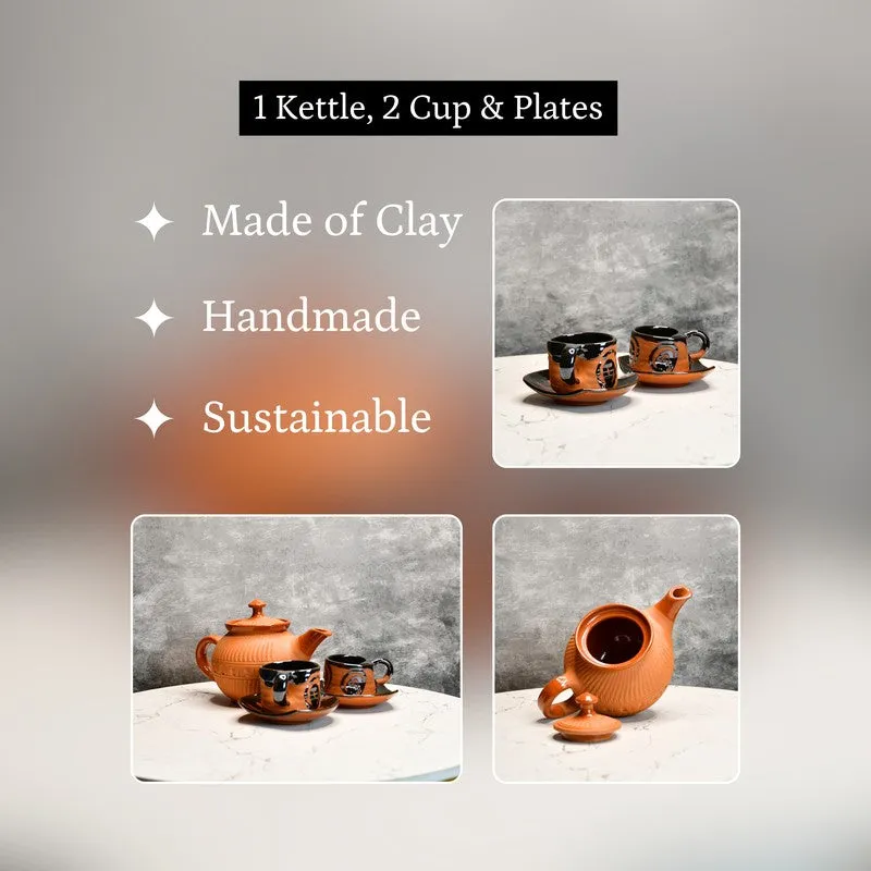 Zen Brew Terracotta Tea Set & Tea Pots - Three Piece Set media 7
