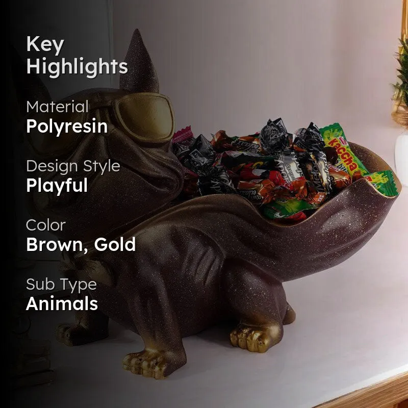 Sir Barks-a-lot Painted Polyresin Show Piece - Brown media 2
